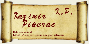 Kazimir Piperac vizit kartica